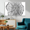 Rustic Tree Ring Wall Art Canvas Print – Framed and Ready to