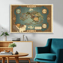 Avatar Wall Art: The Last Airbender Vintage Map - Wall Art