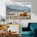 Highland Cow Horn Farm Wall Art Canvas Print