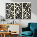 Modern Botanical Wall Art - Floral Black and White Canvas