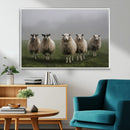 Flock of Sheep in a Mystical Fog – Pastoral Wall Art Canvas by MyGreatCanvas | Canvas Wall Art Prints | Photo Prints & Wall Decor
