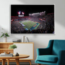 Ben Hill Griffin Stadium Night Game Triple Canvas Wall Art -