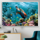 Sea Turtle and Coral Reef Triptych Wall Art – Vibrant by MyGreatCanvas | Canvas Wall Art Prints | Photo Prints & Wall Decor