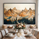 Rustic Wood Mountain Wall Art Print | Triptych Giclee Print