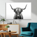 Highland Wall Art Canvas Print – Minimalist Black and White by MyGreatCanvas | Canvas Wall Art Prints | Photo Prints & Wall Decor