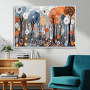 Abstract Winter Landscape Canvas Wall Art Print - Large
