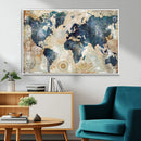 World Map Canvas Print – Framed Wall Art for Couples, by MyGreatCanvas | Canvas Wall Art Prints | Photo Prints & Wall Decor