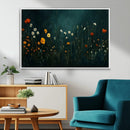 Framed Wildflower Field Wall Art, Framed Vintage Botanical