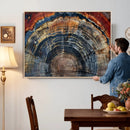 Abstract Tree Ring Wall Art Canvas Print – Colorful Framed