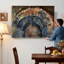 Framed Tree Ring Wall Art - Abstract Colorful Tree Ring Wall