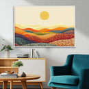 YAYOI KUSAMA Colorful Dot Art Landscape Canvas - Framed