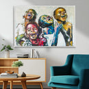 Shai Yossef Style Canvas Art - Joyful African Black Kids