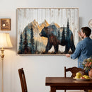 Rustic Bear Wall Art - Grizzly 399 Bear Wall Art - Mountain