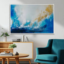 Blue Abstract Print - Dynamic Ocean-Inspired Canvas Wall Art