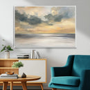 Modern Coastal Artwork with Vibrant Abstract Ocean Waves