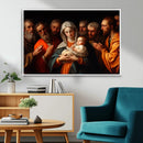 Religious Canvas Wall Art Print - Madonna and Child with