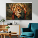 Mary Jesus Canvas Wall Art Print - Madonna and Child with