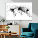 Abstract World Map Wall Art – Framed Geometric Line Canvas by MyGreatCanvas | Canvas Wall Art Prints | Photo Prints & Wall Decor