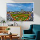 Wrigley Field Chicago Cubs Panoramic Canvas Print –