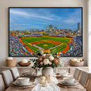 Wrigley Field Chicago Cubs Panoramic Canvas Print –