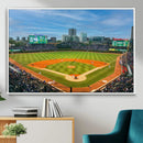 Wrigley Field Chicago Cubs Panoramic Canvas Print –