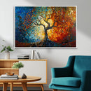 Yggdrasil Tree of Life Mosaic Stained Glass Wall Art Canvas,