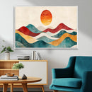 Southwest Mountain Wall Art Canvas Print – Boho Triptych