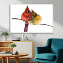 Cardinal Bird Canvas Wall Art - Male and Female Cardinal