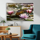 Lotus Flower Wall Art Canvas Print, Water Lily Large Wall