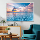 Ocean Sunset Canvas Wall Art Print – Tranquil Seascape