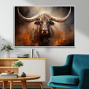 Highland Bull Canvas Abstract Canvas Wall Art Print –