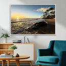 Tropical Beach Wall Art - Stunning Ocean Sunset Canvas Print