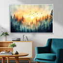 Abstract Forest Wall Art Print- Serene Nature Canvas Print