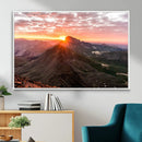 Mountain Sunrise Wall Art – Framed Alpine Ridge Canvas by MyGreatCanvas | Canvas Wall Art Prints | Photo Prints & Wall Decor