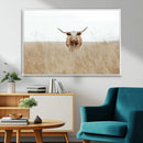 Texas Longhorn Wall Art Canvas Print – Framed Lone Cattle by MyGreatCanvas | Canvas Wall Art Prints | Photo Prints & Wall Decor