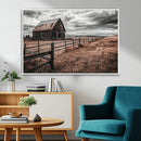 Rustic Barn Wall Art Canvas Print – Framed Moody Field Scene by MyGreatCanvas | Canvas Wall Art Prints | Photo Prints & Wall Decor