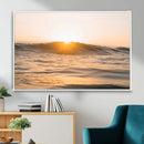 Calm Water Wall Art – Framed Sunset Waves Canvas Artwork, by MyGreatCanvas | Canvas Wall Art Prints | Photo Prints & Wall Decor