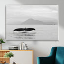Whale Tail Wall Art – Framed Black White Ocean Canvas by MyGreatCanvas | Canvas Wall Art Prints | Photo Prints & Wall Decor