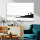 Surfer Cliffs Wall Art Canvas Print – Framed Black White by MyGreatCanvas | Canvas Wall Art Prints | Photo Prints & Wall Decor