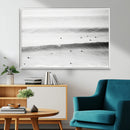 Black White Ocean Wall Art Canvas Print – Framed Coastal by MyGreatCanvas | Canvas Wall Art Prints | Photo Prints & Wall Decor
