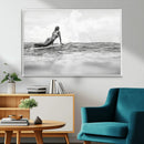 Black and White Surfing Wall Art Canvas Print – Framed Ocean by MyGreatCanvas | Canvas Wall Art Prints | Photo Prints & Wall Decor