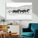 Wild Horses Running Wall Art Canvas Print, Framed Black by MyGreatCanvas | Canvas Wall Art Prints | Photo Prints & Wall Decor