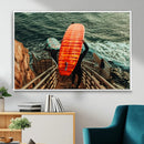 Surfer Stairway Wall Art – Framed Ocean Surf Canvas Artwork, by MyGreatCanvas | Canvas Wall Art Prints | Photo Prints & Wall Decor