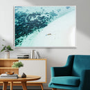 Minimal Beach Wall Art – Framed Ocean Swimming Canvas by MyGreatCanvas | Canvas Wall Art Prints | Photo Prints & Wall Decor