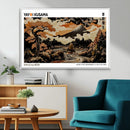 Modern Japanese Wall Art Canvas Print – Framed Abstract