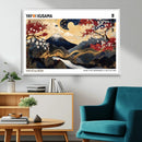 Modern Mount Fuji Wall Art Canvas Print – Framed Abstract