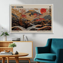 Modern Japanese Wall Art Canvas Print – Framed Abstract