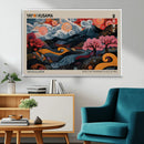Modern Japanese Wall Art Canvas Print – Framed Contemporary