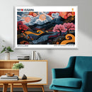 Modern Japanese Wall Art Canvas Print – Framed Abstract