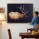 Rustic Elk Wall Art Canvas Print – Framed Moody Wildlife Art by MyGreatCanvas | Canvas Wall Art Prints | Photo Prints & Wall Decor